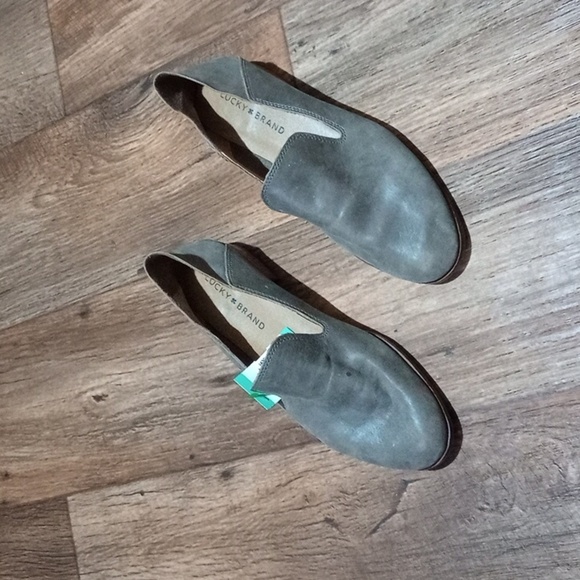 Women's Gray Lucky Brand Suede Loafers - Picture 2 of 4